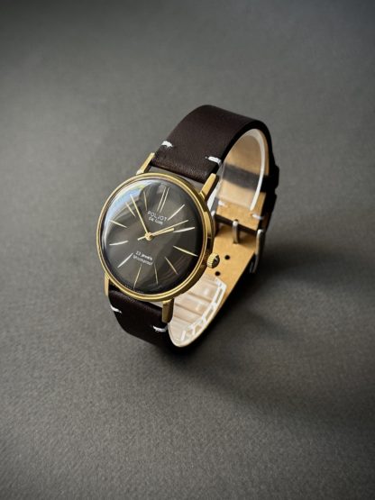 часы Poljot de luxe - черный циферблат