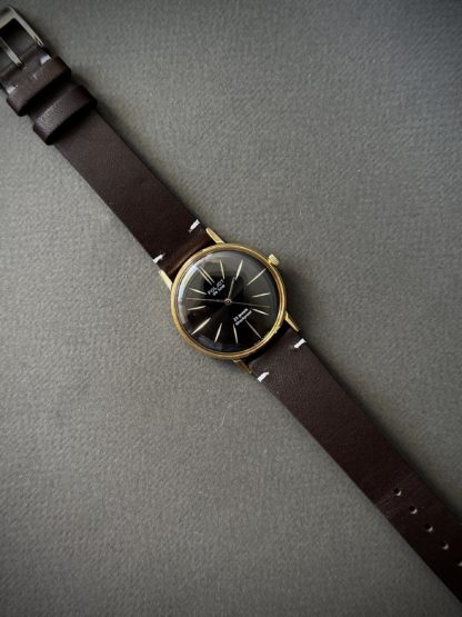 часы Poljot de luxe - черный циферблат